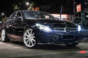 Mercedes-Benz C250 AMG Line on Vossen Wheels (VFS-10) 2017 года